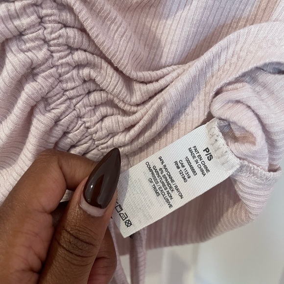 Light pink Garage long sleeve cinch tee - Picture 4 of 6